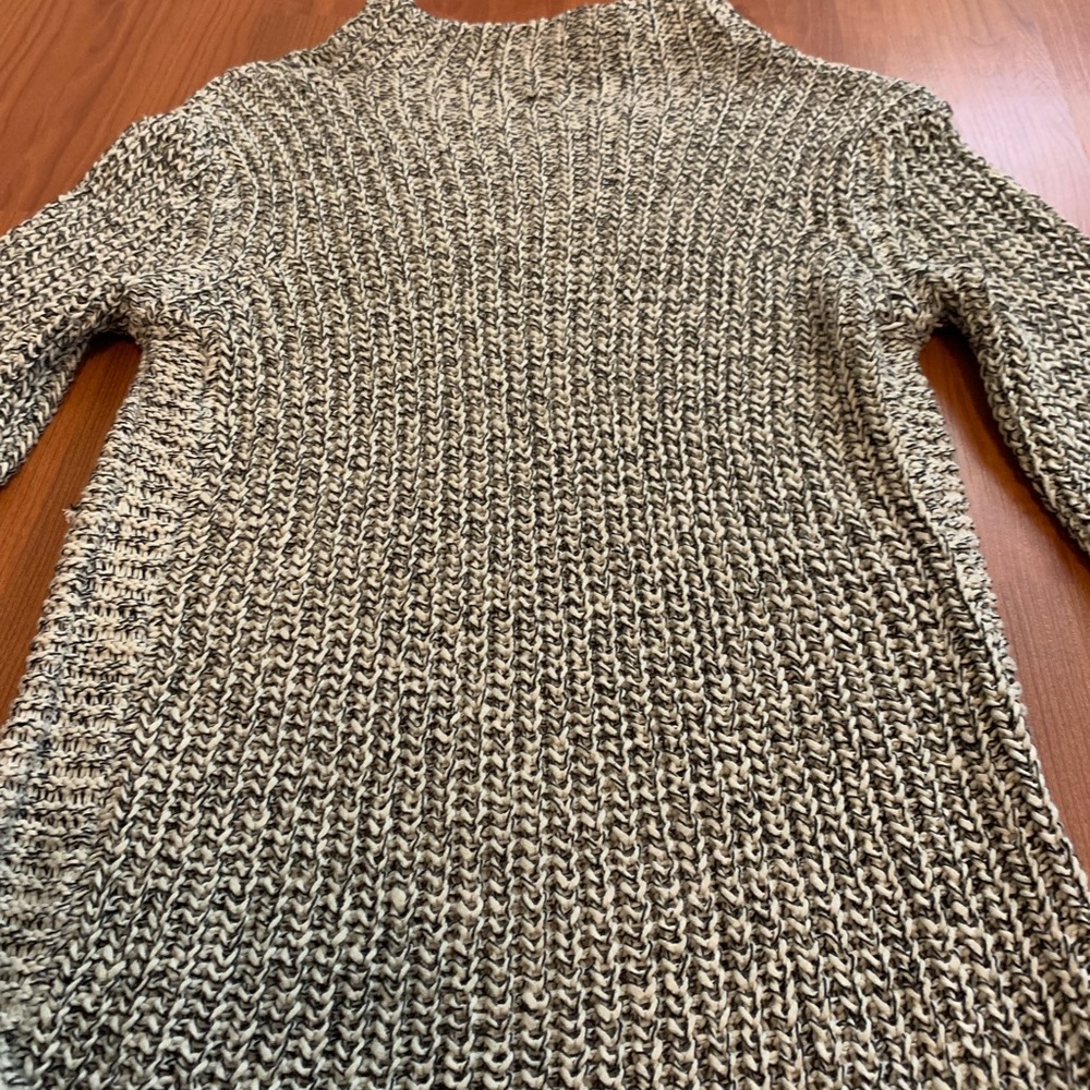 White and black sweater